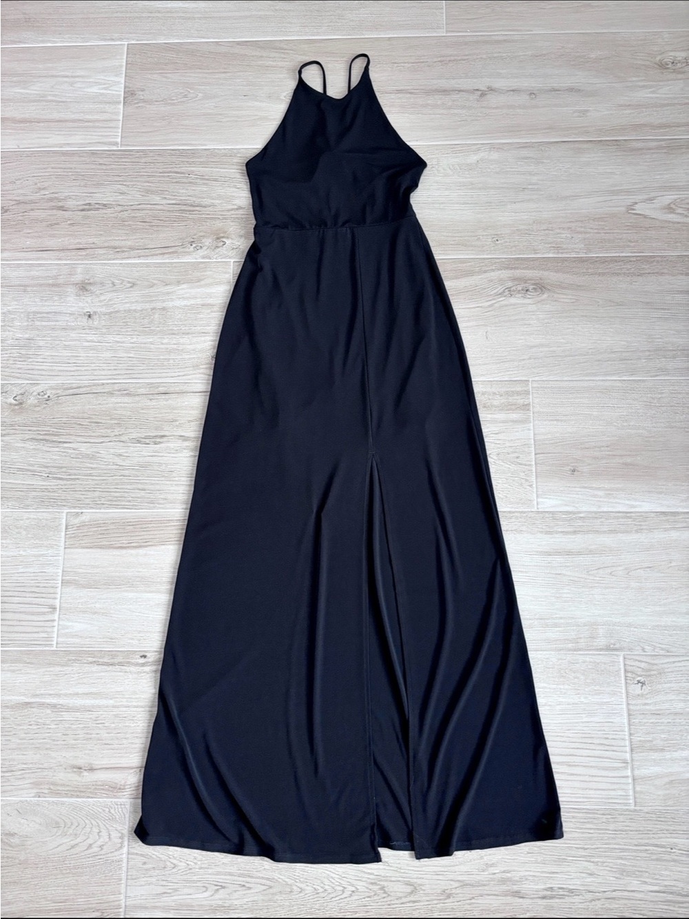 Express Maxi Dress High Neck Lace Up Back Black Women’s Size XS